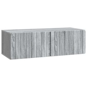 vidaXL Oglindă TV montată pe perete Sonoma gri 98 x 41 x 30 cm imagine