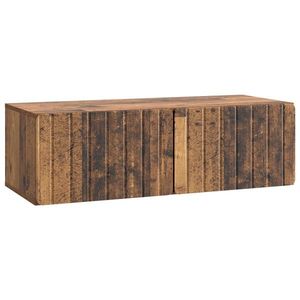 vidaXL Oglindă TV montată pe perete Lemn vechi 98 x 41 x 30 cm imagine