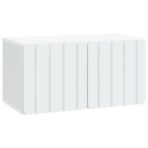 vidaXL Oglindă TV montată pe perete Pe perete Alb 59, 5 x 31 x 30 cm imagine