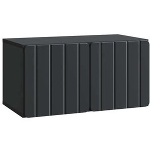 vidaXL Oglindă TV montată pe perete Pe perete Negru 59, 5 x 31 x 30 cm imagine