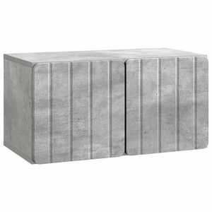 vidaXL Oglindă TV montată pe perete Gri Beton 59, 5 x 31 x 30 cm imagine