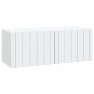vidaXL Oglindă TV montată pe perete Pe perete Alb 78, 5 x 31 x 30 cm imagine