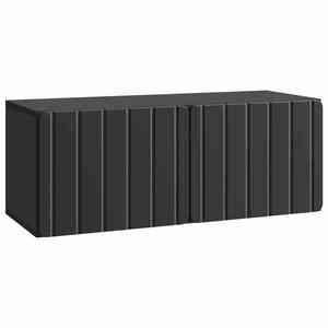 vidaXL Oglindă TV montată pe perete Pe perete Negru 78, 5 x 31 x 30 cm imagine