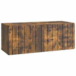 vidaXL Oglindă TV montată pe perete Stejar fumuriu 78, 5 x 31 x 30 cm imagine