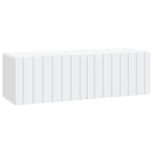 vidaXL Oglindă TV montată pe perete Alb 98 x 31 x 30 cm Lemn prelucrat imagine