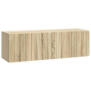 vidaXL Oglindă TV montată pe perete Stejar Sonoma 98 x 31 x 30 cm imagine