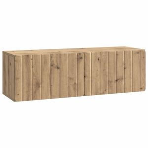 vidaXL Oglindă TV montată pe perete Stejar Artizanal 98 x 31 x 30 cm imagine