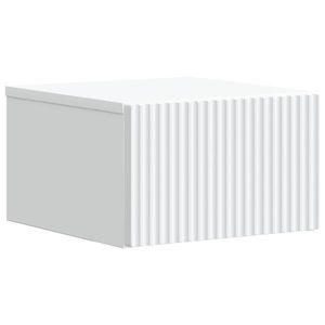vidaXL Dulap de noapte suspendat Alb 33 x 34, 5 x 20 cm Lemn prelucrat imagine