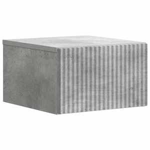 vidaXL Dulap de noapte suspendat cu sertar Gri Beton 33 x 34, 5 x 20 cm imagine