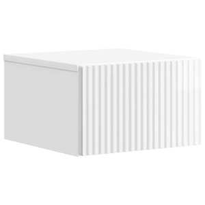 vidaXL Dulap de noapte suspendat Alb foarte lucios 33 x 34, 5 x 20 cm imagine