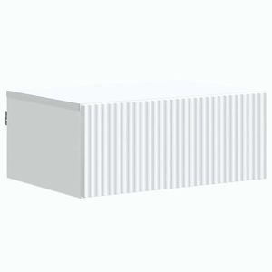 vidaXL Dulap de noapte suspendat Alb 49 x 34, 5 x 20 cm Lemn prelucrat imagine