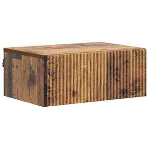 vidaXL Dulap de noapte suspendat Lemn vechi 49 x 34, 5 x 20 cm imagine