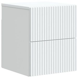 vidaXL Dulap de noapte suspendat Alb 33 x 34, 5 x 40 cm Lemn prelucrat imagine