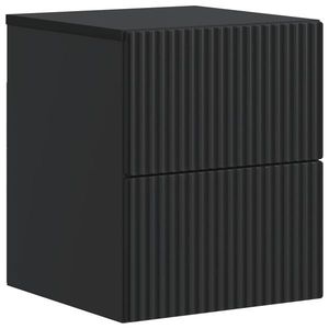 vidaXL Dulap de noapte suspendat cu sertar Negru 33 x 34, 5 x 40 cm imagine