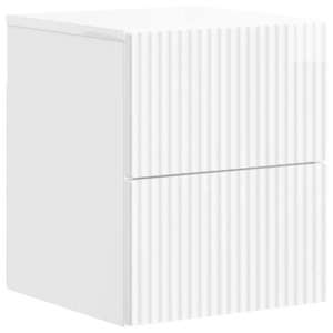 vidaXL Dulap de noapte suspendat Alb foarte lucios 33 x 34, 5 x 40 cm imagine