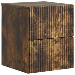 vidaXL Dulap de noapte suspendat Stejar fumuriu 33 x 34, 5 x 40 cm imagine