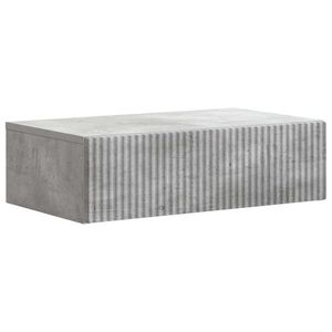 vidaXL Masă laterală montată pe perete Gri Beton 59 x 34, 5 x 17 cm imagine