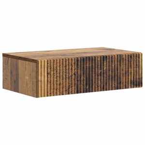 vidaXL Masă laterală montată pe perete Lemn vechi 59 x 34, 5 x 17 cm imagine