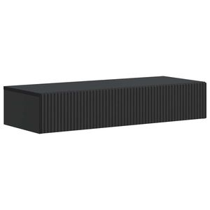 vidaXL Masă laterală montată pe perete Negru 87, 5 x 34, 5 x 17 cm imagine