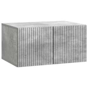 vidaXL Oglindă TV montată pe perete Gri Beton 59, 5 x 41 x 30 cm imagine