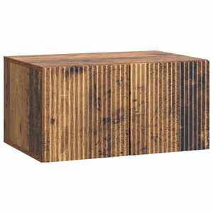 vidaXL Oglindă TV montată pe perete Lemn vechi 59, 5 x 41 x 30 cm imagine