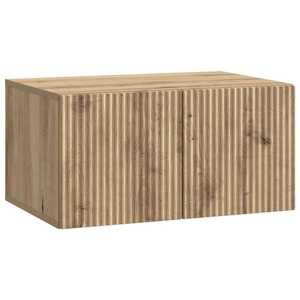 vidaXL Oglindă TV montată pe perete Stejar Artizanal 59, 5 x 41 x 30 cm imagine