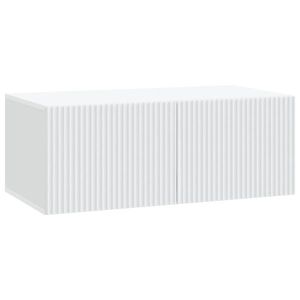 vidaXL Oglindă TV montată pe perete Pe perete Alb 78, 5 x 41 x 30 cm imagine