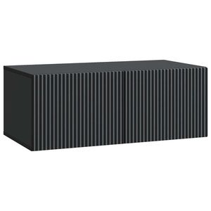 vidaXL Oglindă TV montată pe perete Pe perete Negru 78, 5 x 41 x 30 cm imagine