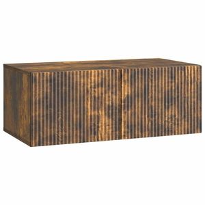 vidaXL Oglindă TV montată pe perete Stejar fumuriu 78, 5 x 41 x 30 cm imagine