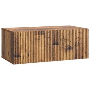 vidaXL Oglindă TV montată pe perete Lemn vechi 78, 5 x 41 x 30 cm imagine