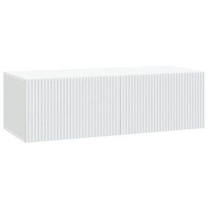 vidaXL Oglindă TV montată pe perete Alb 98 x 41 x 30 cm Lemn prelucrat imagine