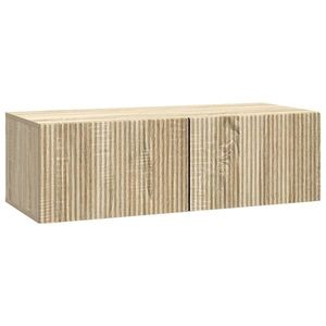 vidaXL Oglindă TV montată pe perete Stejar Sonoma 98 x 41 x 30 cm imagine