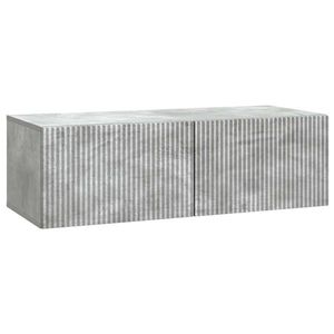 vidaXL Oglindă TV montată pe perete Gri Beton 98 x 41 x 30 cm imagine