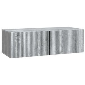 vidaXL Oglindă TV montată pe perete Sonoma gri 98 x 41 x 30 cm imagine