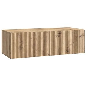 vidaXL Oglindă TV montată pe perete Stejar Artizanal 98 x 41 x 30 cm imagine