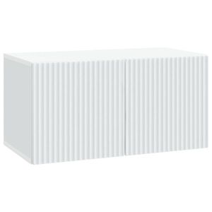vidaXL Oglindă TV montată pe perete Pe perete Alb 59, 5 x 31 x 30 cm imagine