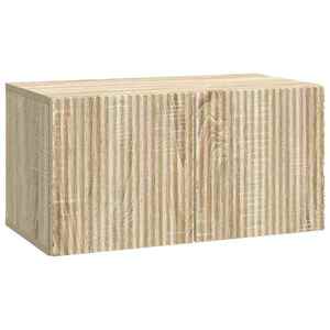 vidaXL Oglindă TV montată pe perete Stejar Sonoma 59, 5 x 31 x 30 cm imagine
