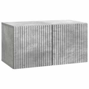 vidaXL Oglindă TV montată pe perete Gri Beton 59, 5 x 31 x 30 cm imagine