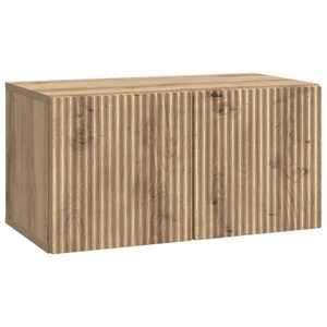 vidaXL Oglindă TV montată pe perete Stejar Artizanal 59, 5 x 31 x 30 cm imagine