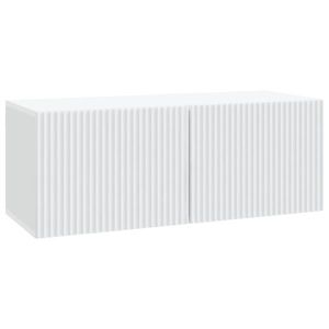 vidaXL Oglindă TV montată pe perete Pe perete Alb 78, 5 x 31 x 30 cm imagine