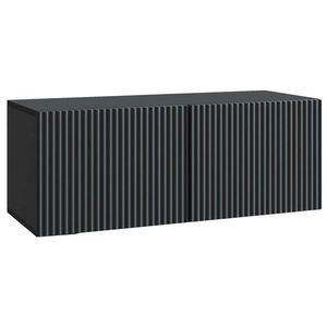 vidaXL Oglindă TV montată pe perete Pe perete Negru 78, 5 x 31 x 30 cm imagine