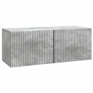 vidaXL Oglindă TV montată pe perete Gri Beton 78, 5 x 31 x 30 cm imagine