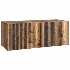 vidaXL Oglindă TV montată pe perete Lemn vechi 78, 5 x 31 x 30 cm imagine