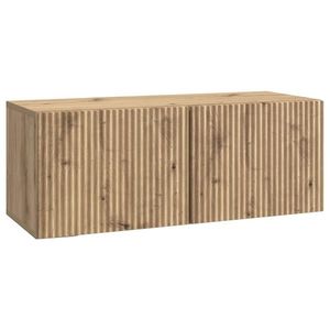 vidaXL Oglindă TV montată pe perete Stejar Artizanal 78, 5 x 31 x 30 cm imagine