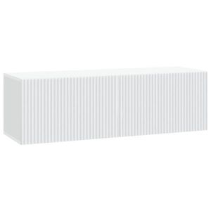 vidaXL Oglindă TV montată pe perete Alb 98 x 31 x 30 cm Lemn prelucrat imagine