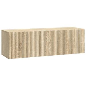 vidaXL Oglindă TV montată pe perete Stejar Sonoma 98 x 31 x 30 cm imagine
