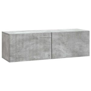 vidaXL Oglindă TV montată pe perete Gri Beton 98 x 31 x 30 cm imagine