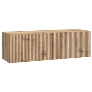 vidaXL Oglindă TV montată pe perete Stejar Artizanal 98 x 31 x 30 cm imagine