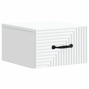 vidaXL Dulap de noapte suspendat Alb 34, 5 x 33 x 20 cm Lemn prelucrat imagine