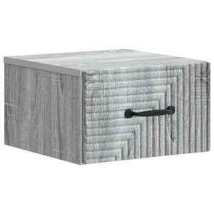 vidaXL Dulap de noapte suspendat Sonoma gri 34, 5 x 33 x 20 cm imagine